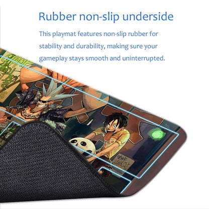 Straw Hat Pirates One Piece Playmat + Free Storage Bag Non-Slip Rubber 24x14 in +122HZWzone (5)
