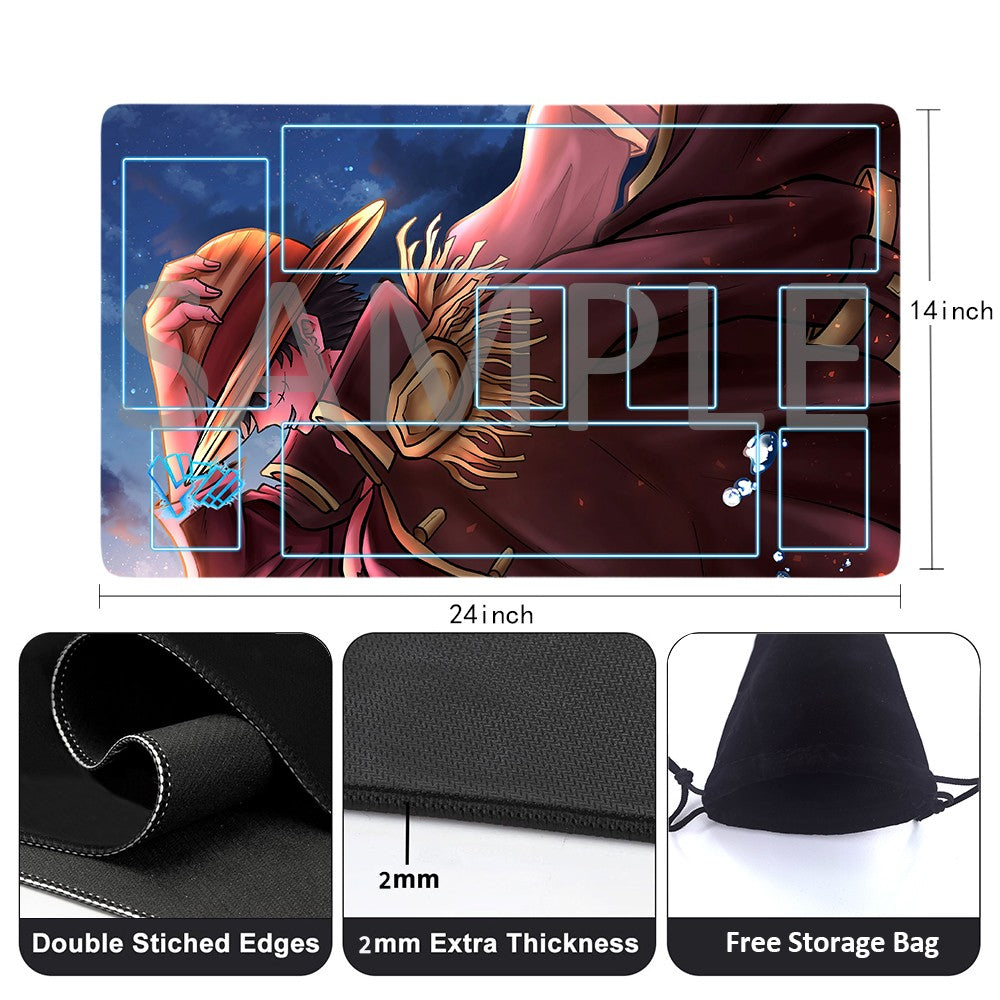 Monkey D. Luffy One Piece Playmat + Free Storage Bag Non-Slip Rubber 24x14 in +122HZWzone (96)