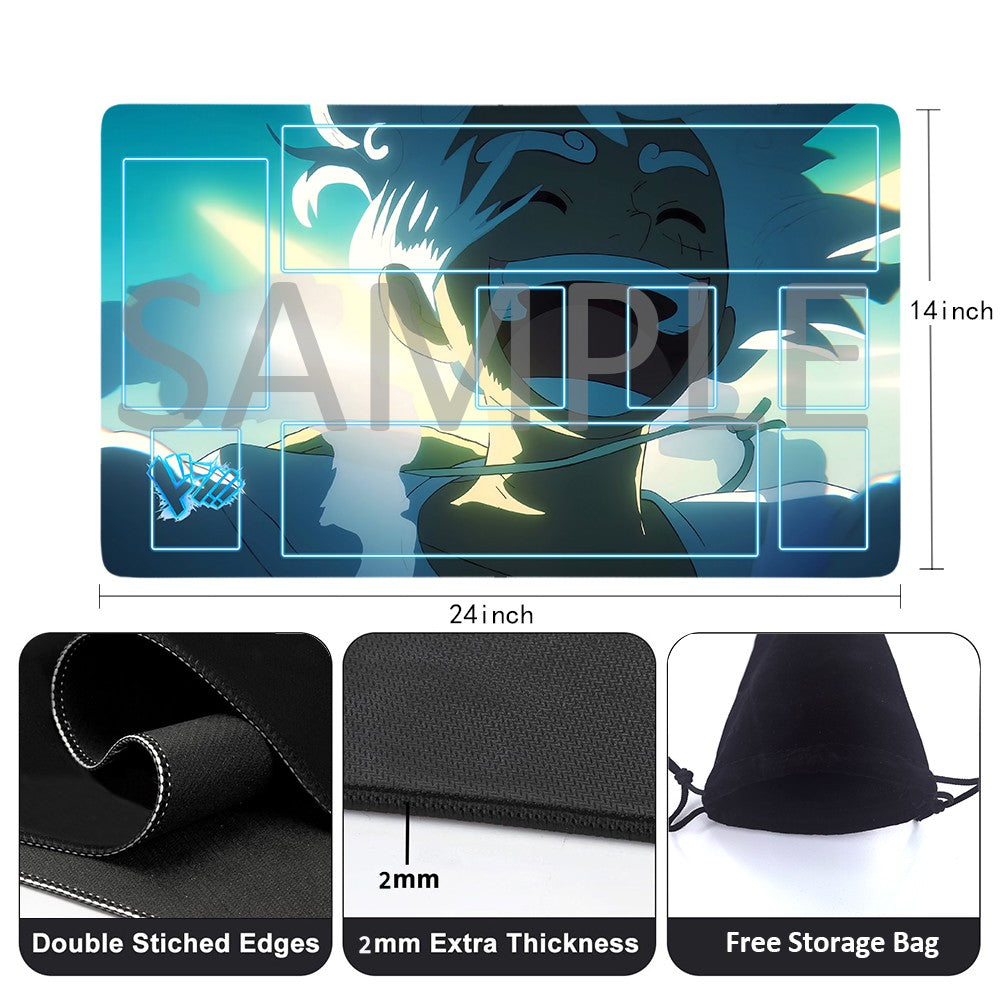 Monkey D. Luffy One Piece Playmat + Free Storage Bag Non-Slip Rubber 24x14 in +122HZWzone (83)