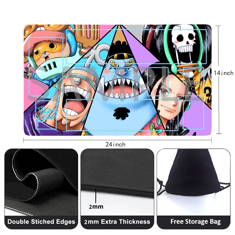 Straw Hat Pirates One Piece Playmat + Free Storage Bag Non-Slip Rubber 24x14 in +122HZWzone (7)