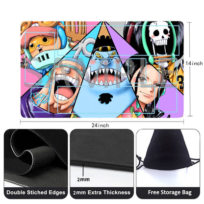 Straw Hat Pirates One Piece Playmat + Free Storage Bag Non-Slip Rubber 24x14 in +122HZWzone (7)