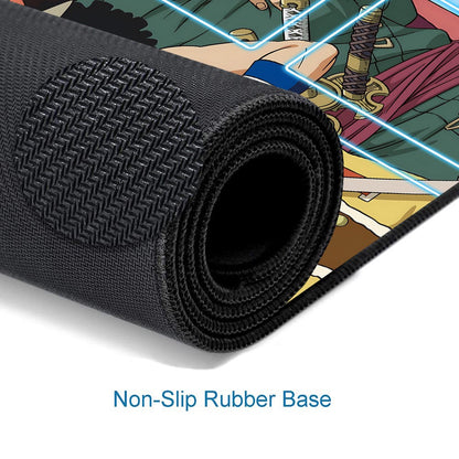 Straw Hat Pirates‌ One Piece Playmat + Free Storage Bag Non-Slip Rubber 24x14 in +1122HZWzone (81)