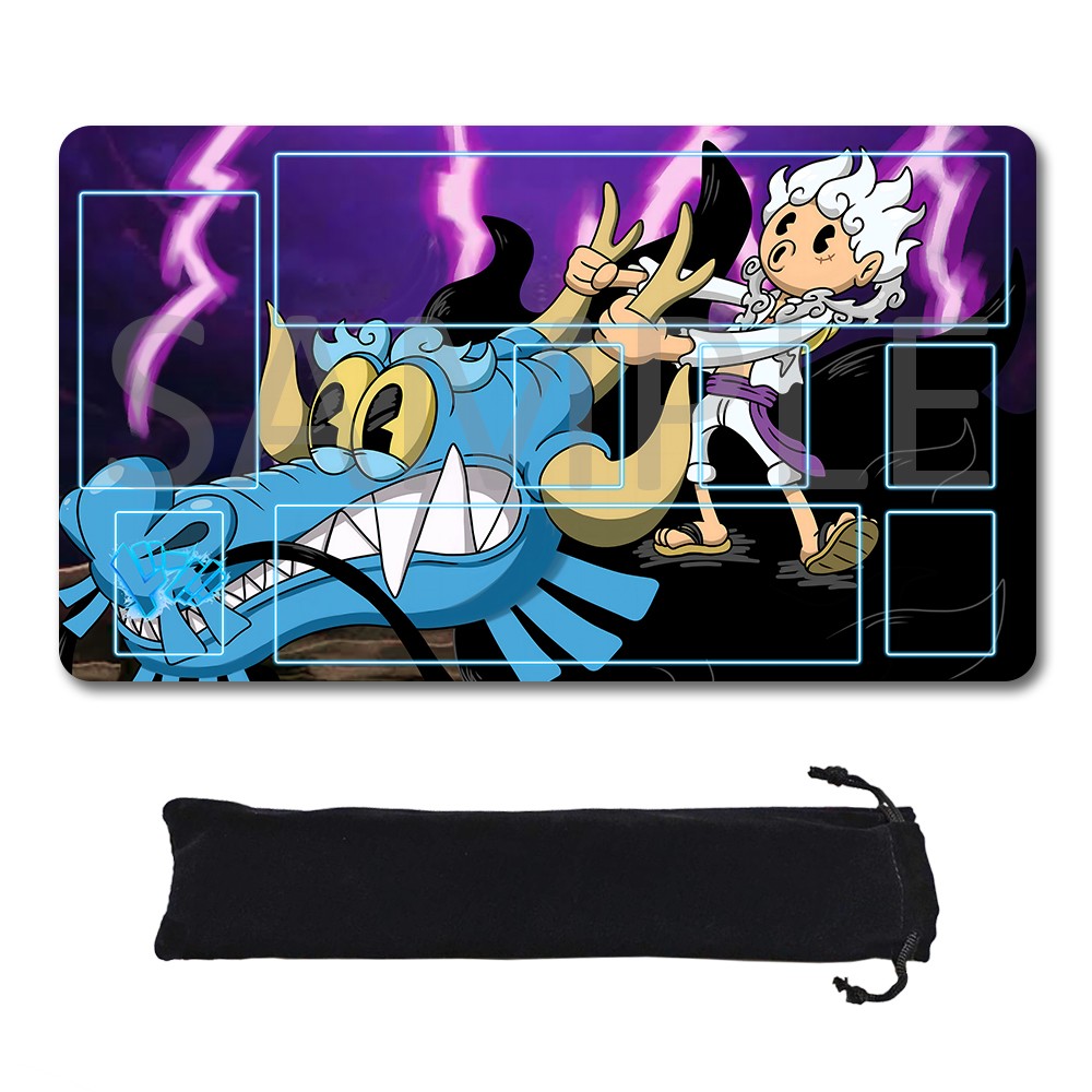 Monkey D. Luffy One Piece Playmat + Free Storage Bag Non-Slip Rubber 24x14 in +122HZWzone (50)