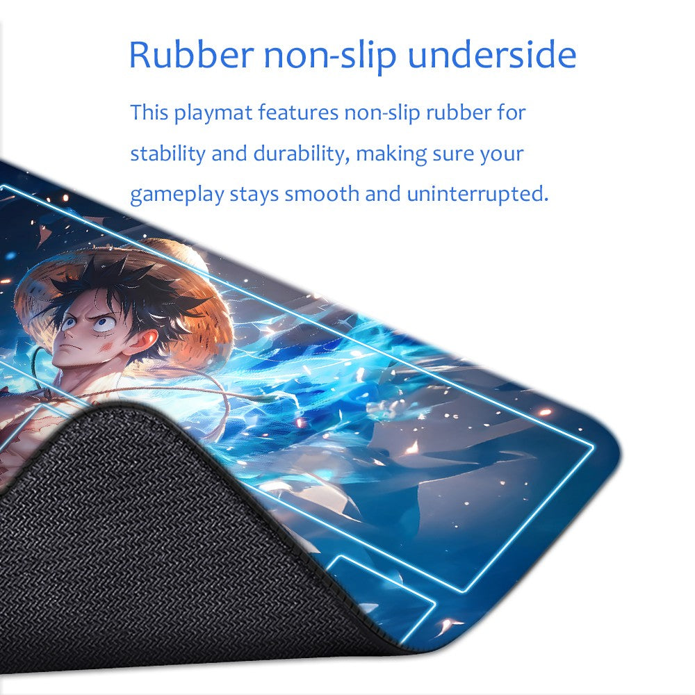 Monkey D. Luffy One Piece Playmat + Free Storage Bag Non-Slip Rubber 24x14 in +122HZWzone (58)