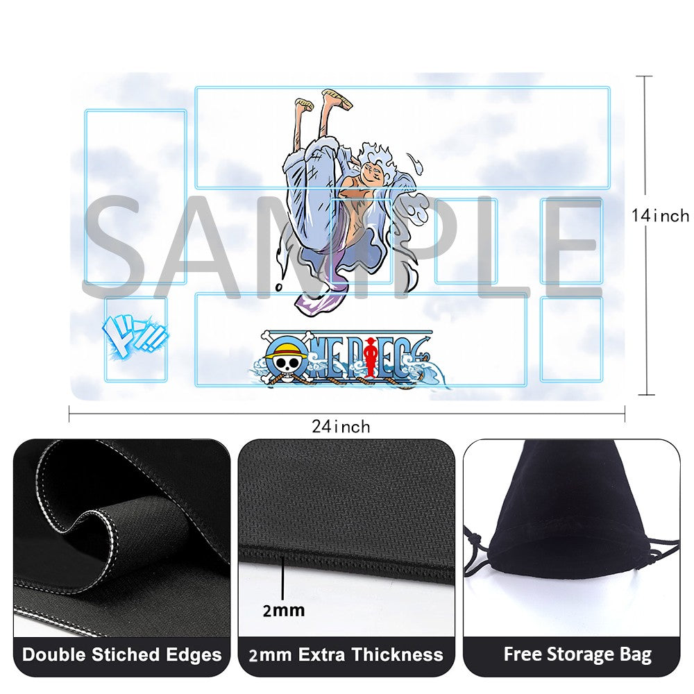 Monkey D. Luffy One Piece Playmat + Free Storage Bag Non-Slip Rubber 24x14 in +122HZWzone (26)