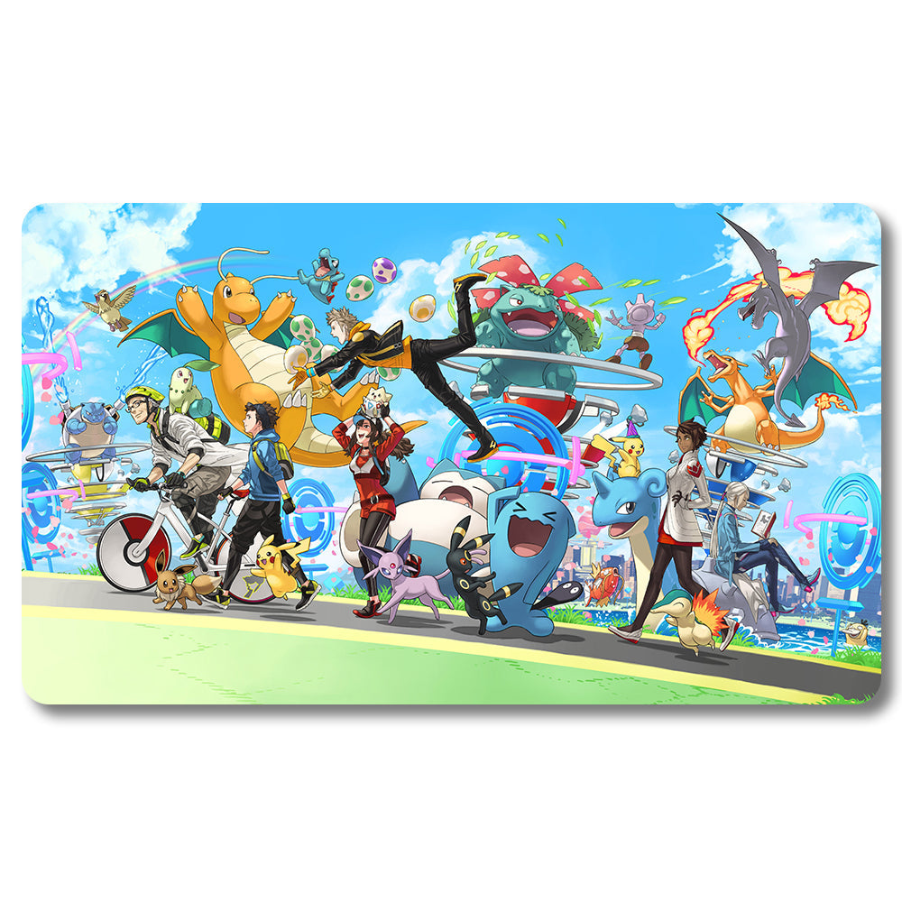 PTCG Peripheral - 995015- Pokemon Playmat Size 23.6X13.7in Play mats Compatible for TCG MTG RPG CCG Trading Card Game