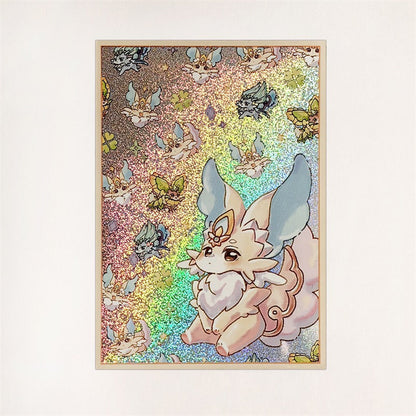 Cute Feline Purrely Holographic Card Sleeves