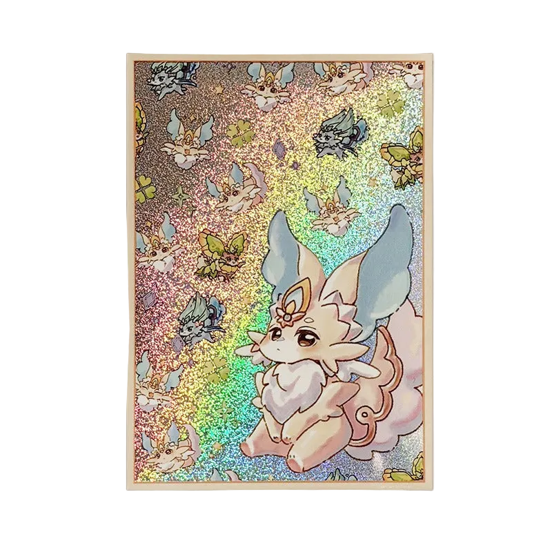 Cute Feline Purrely Holographic Card Sleeves