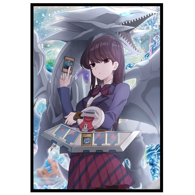 Blue Eyes White Dragon x Komi Holographic Card Sleeves