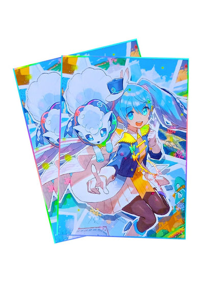 Snow Miku & Alolan Vulpix Holographic Card Sleeves