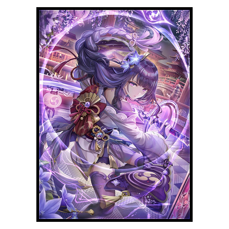 Raiden Shogun Genshin Impact Holographic Card Sleeves