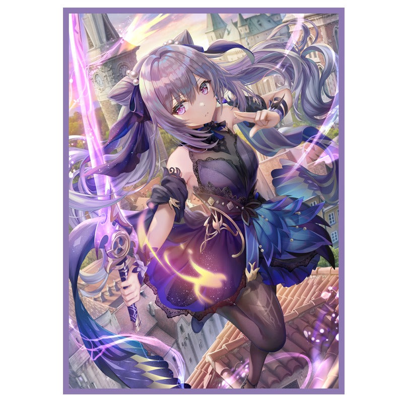 Keqing Attack Genshin Impact Holographic Card Sleeves