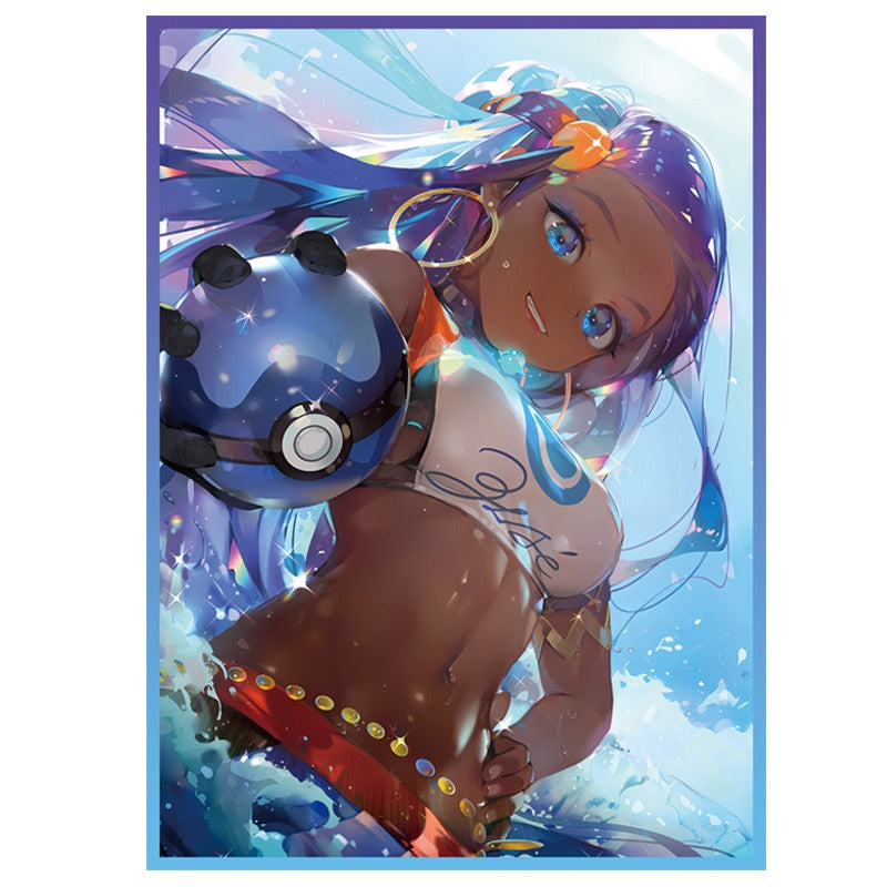 Water Gym Leader Nessa Pokemon Holographic Card Sleeves