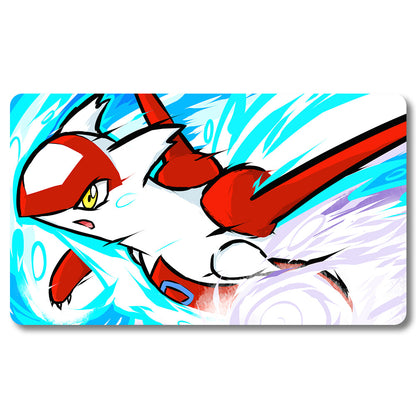 Board Game Latias Playmat- Pokemon  Size 23.6X13.7in Play mats Compatible for TCG MTG RPG CCG Trading Card Game