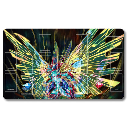 YUGIOH Chaos Emperor Dragon - Envoy of the End Playmat - Yugioh Size 23.6X13.7in Play mats Compatible for TCG OCG CCG Trading Card Game