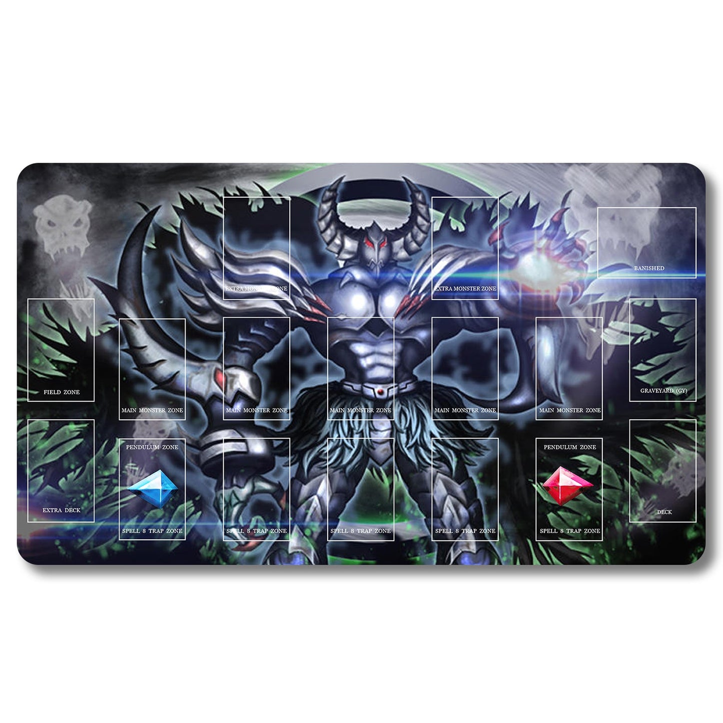 YUGIOH Peripheral - 98656- Yugioh Playmat Size 23.6X13.7in Play mats Compatible for TCG OCG CCG Trading Card Game