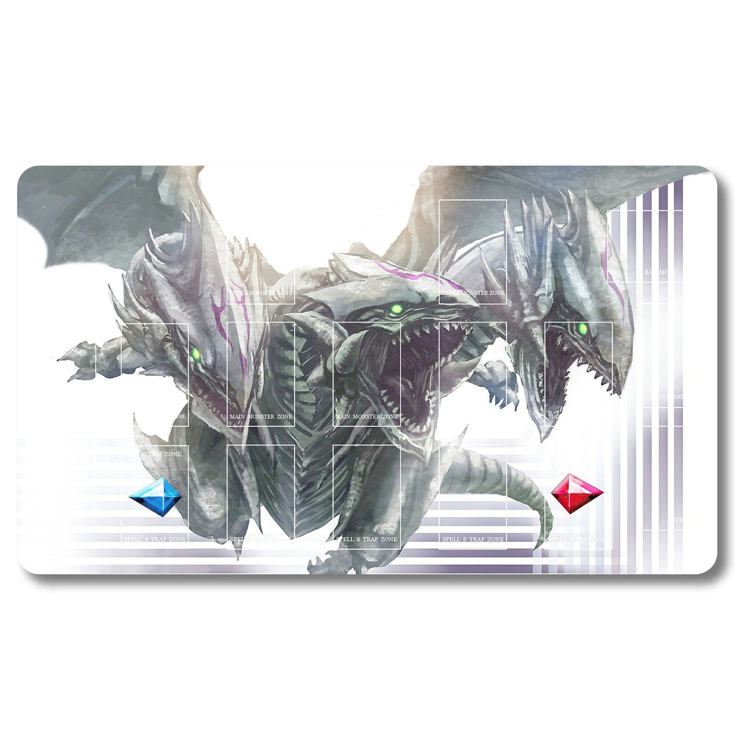 YUGIOH Cyber End Dragon Playmat- Yugioh Size 23.6X13.7in Play mats Compatible for TCG OCG CCG Trading Card Game
