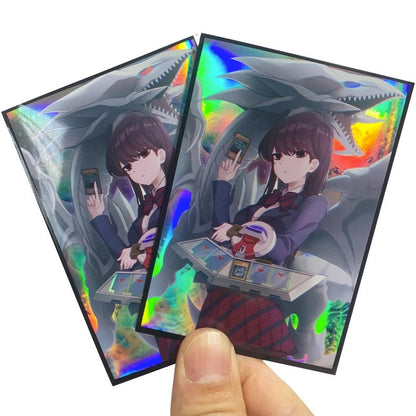 Blue Eyes White Dragon x Komi Holographic Card Sleeves