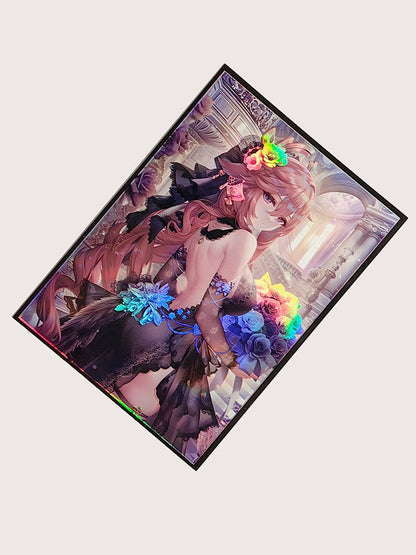 Yae Miko Black Wedding Dress Genshin Impact Holographic Card Sleeves