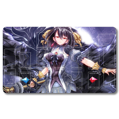 Board Game Underworld Goddess of the Closed World Playmat - Yugioh Size 23.6X13.7in Play mats Compatible for TCG OCG CCG Trading Card Game