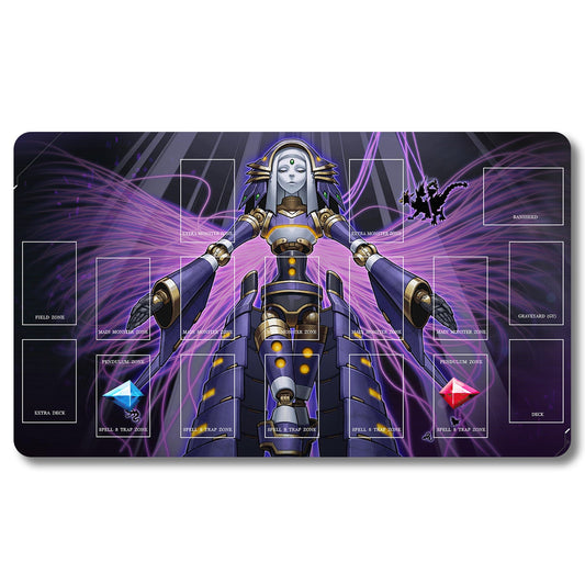 YUGIOH El Shaddoll Wendigo Playmat- Yugioh Size 23.6X13.7in Play mats Compatible for TCG OCG CCG Trading Card Game