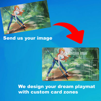 One Piece Pokemon YuGiOh Digimon MTG Custom Playmat TCG CCG Board Game Trading Card Game Mat Anime Mouse Pad Desk Mat Gaming Accessories Zone 14"X24" / 35X60 cm