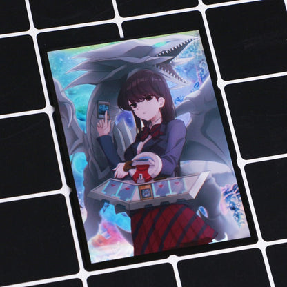 Blue Eyes White Dragon x Komi Holographic Card Sleeves