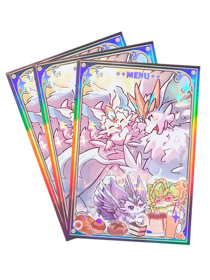 Adorable Purrely Family Holographic Card Sleeves