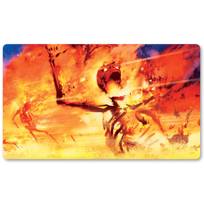 Board Game Peripheral- Flamebreak -MTG Playmat Size 23.6X13.7in Play mats Compatible for TCG RPG CCG Trading Card Game