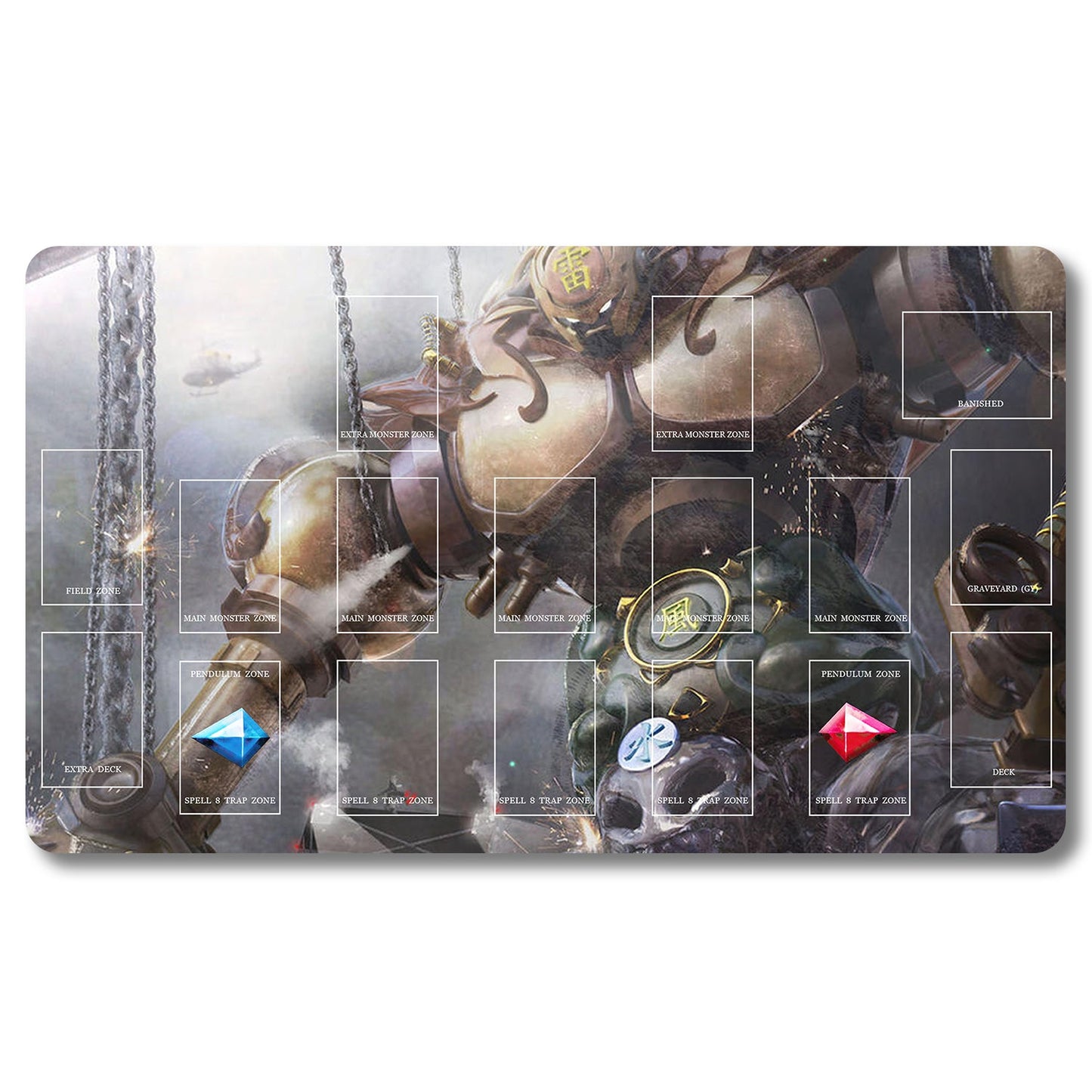 YUGIOH Peripheral - 139653- Yugioh Playmat Size 23.6X13.7in Play mats Compatible for TCG OCG CCG Trading Card Game