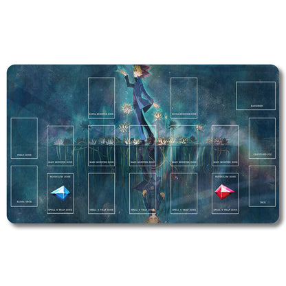 YUGIOH Yugi Muto Playmat- Yugioh Size 23.6X13.7in Play mats Compatible for TCG OCG CCG Trading Card Game