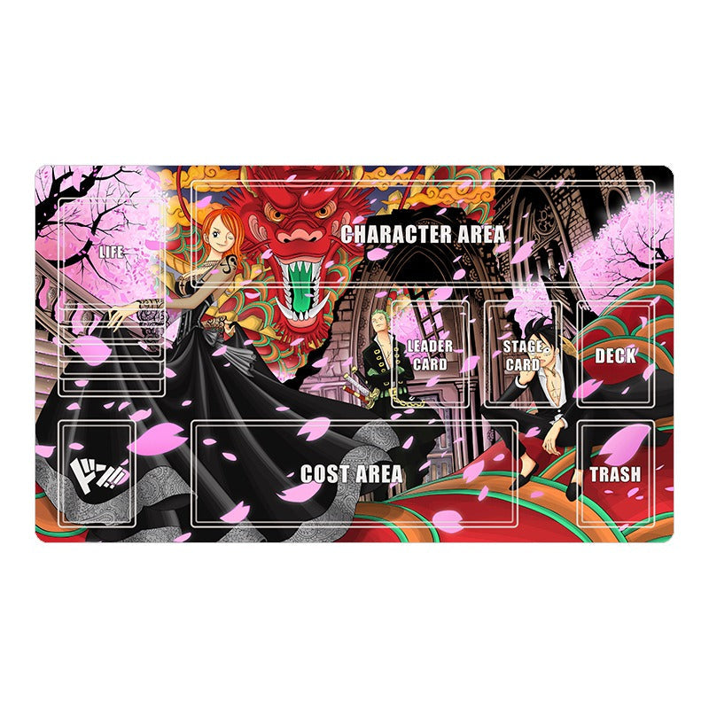 Nami Zoro & Luffy Sakura Premium Neoprene One Piece Playmat
