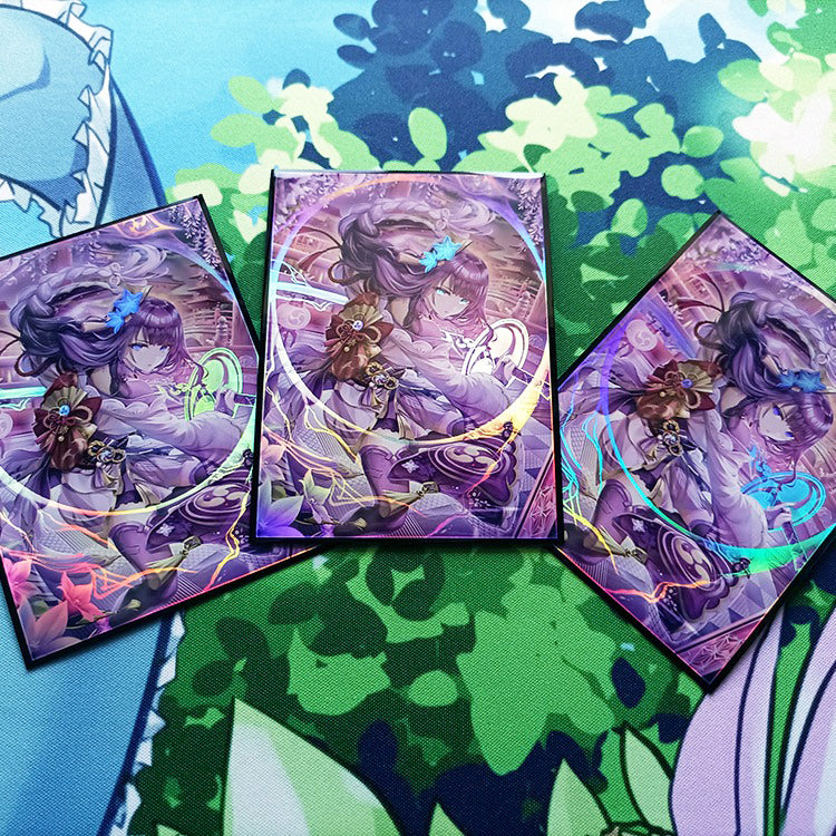Raiden Shogun Genshin Impact Holographic Card Sleeves