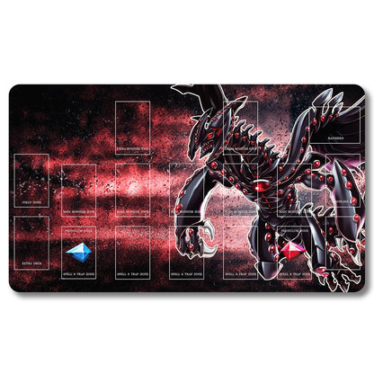 YUGIOH Gandora Giga Rays the Dragon of Destruction Playmat - Yugioh Size 23.6X13.7in Play mats Compatible for TCG OCG CCG Trading Card Game
