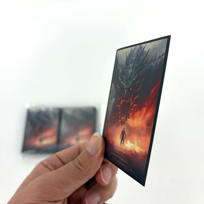 100 PCS TCG/MTG Card Sleeves, Matte Back Anti-Slip & Easy Shuffling Applicable to OCG CCG DTCG PTCG, 2.6 x 3.6 in Standard Size Cards (Dragon Roar)