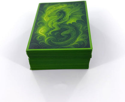 100 PCS TCG/MTG Card Sleeves, Matte Back Anti-Slip & Easy Shuffling Applicable to OCG CCG DTCG PTCG, 2.6 x 3.6 in Standard Size Cards (Forest Warden)