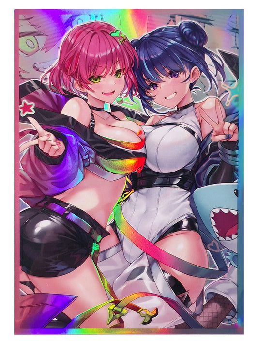 50 PCS Pretty Evil Twins YGO Holographic Card Sleeves