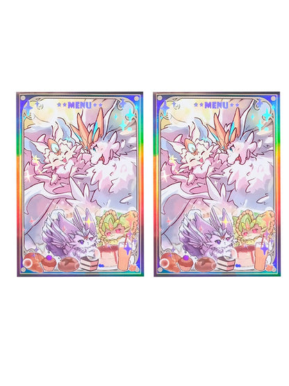 Adorable Purrely Family Holographic Card Sleeves