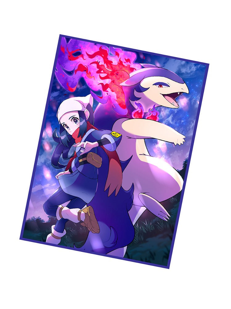 Trainer Akari and Hisuian Typhlosion Holographic Card Sleeves