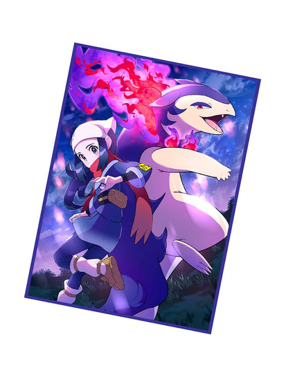 Trainer Akari and Hisuian Typhlosion Holographic Card Sleeves