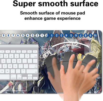 Board Game DTCG Playmat Table Mats Games Size 60X35 cm Mousepad Compatible for Digimon TCG CCG RPG (50084644) Stitched Edge