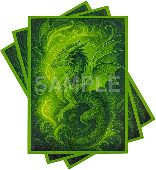 100 PCS TCG/MTG Card Sleeves, Matte Back Anti-Slip & Easy Shuffling Applicable to OCG CCG DTCG PTCG, 2.6 x 3.6 in Standard Size Cards (Forest Warden)