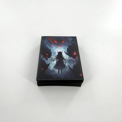 100 PCS TCG/MTG Card Sleeves, Matte Back Anti-Slip & Easy Shuffling Applicable to OCG CCG DTCG PTCG, 2.6 x 3.6 in Standard Size Cards (Demonic Holy Maiden)