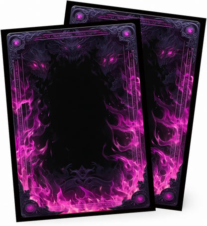 MTG Card Sleeves Matte -100 PCS Trading Card Game, Size 2.6 x 3.6 inches, Suitable for All TCG Card Games Protective (Abyssal Flame)