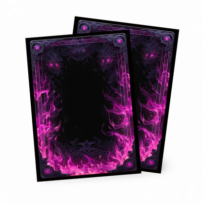 MTG Card Sleeves Matte -100 PCS Trading Card Game, Size 2.6 x 3.6 inches, Suitable for All TCG Card Games Protective (Abyssal Flame)
