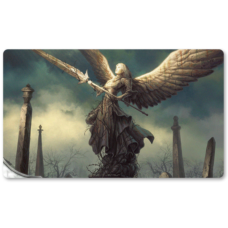 Magic The Gathering Peripheral- Angel's Tomb -MTG Playmat Size 23.6X13.7in Play mats Compatible for TCG RPG CCG Trading Card Game