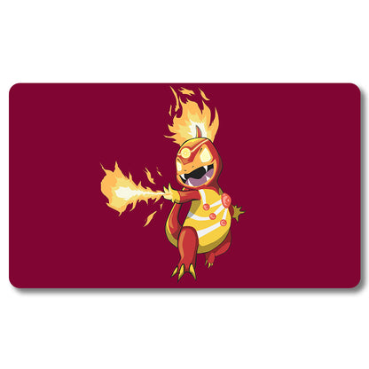 Board Game Charmeleon Playmat - Pokemon Size 23.6X13.7in Play mats Compatible for TCG MTG RPG CCG Trading Card Game