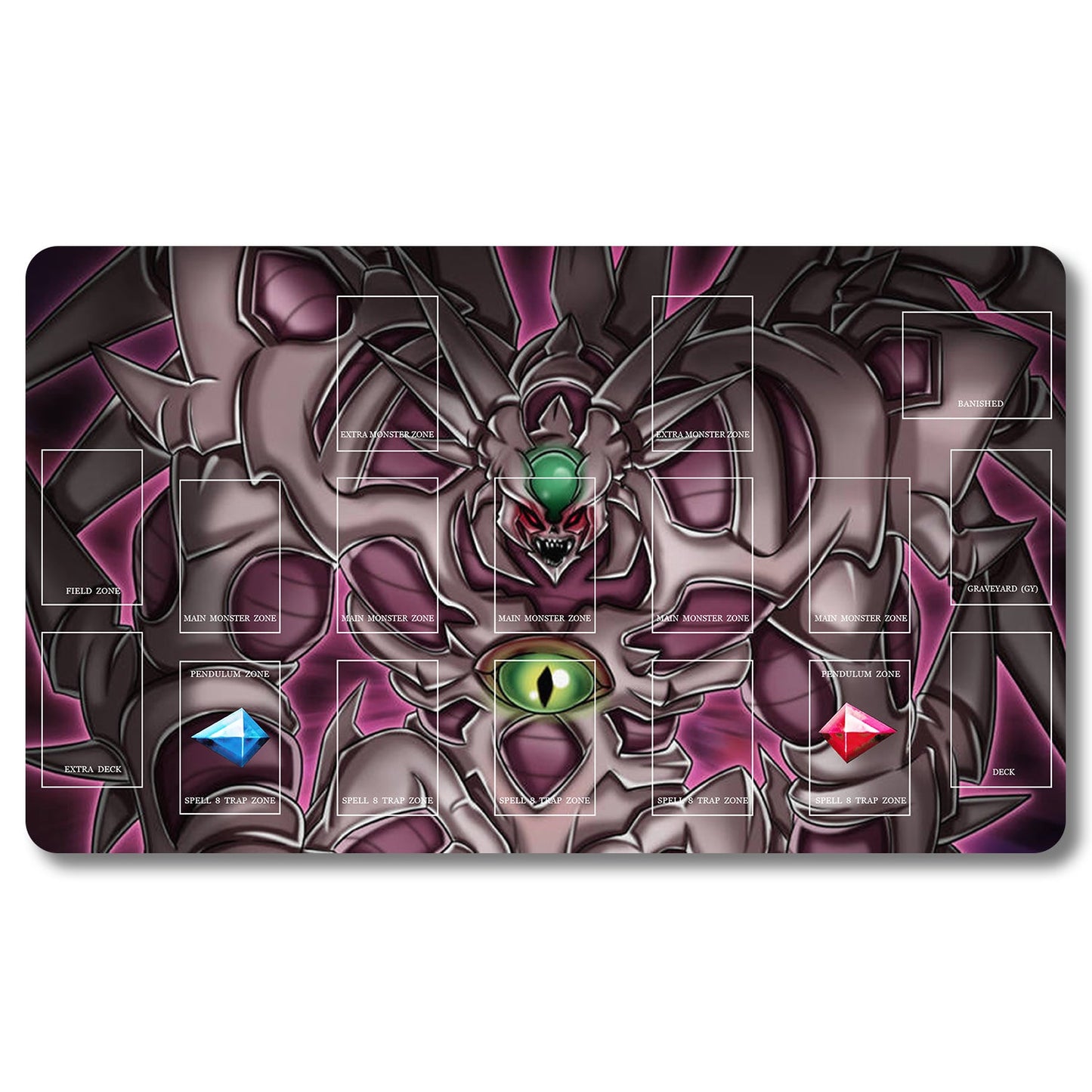 YUGIOH Peripheral - 309653- Yugioh Playmat Size 23.6X13.7in Play mats Compatible for TCG OCG CCG Trading Card Game