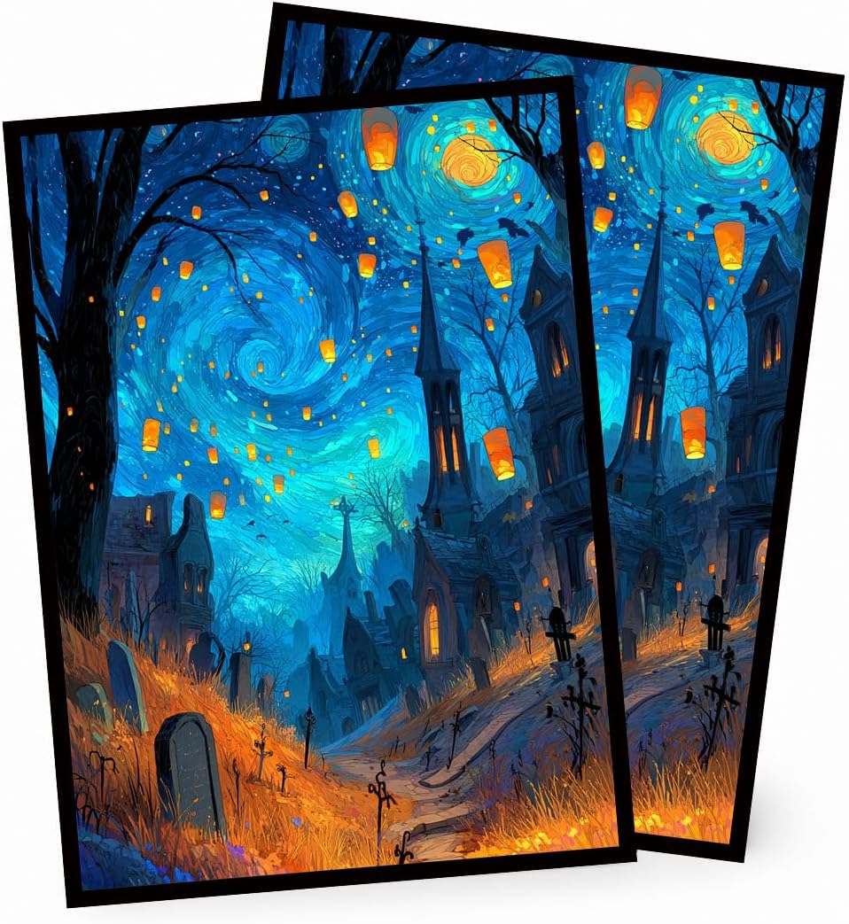 MTG Card Sleeves Matte -100 PCS Trading Card Game, Size 2.6 x 3.6 inches, Suitable for All TCG Card Games Protective (Starlit Path)
