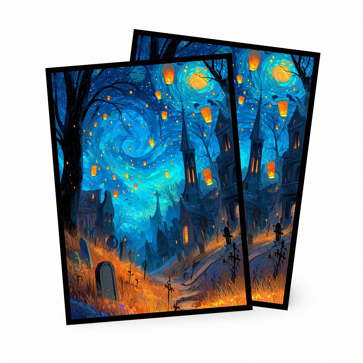 MTG Card Sleeves Matte -100 PCS Trading Card Game, Size 2.6 x 3.6 inches, Suitable for All TCG Card Games Protective (Starlit Path)